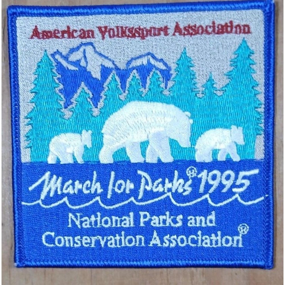 American Volkssport Association March For Parks (1995) 4" Sew On Patch